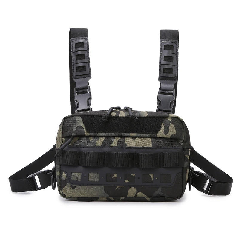 Camo Fishing Tackle Chest Bag – Utility Vest Pack for Outdoor Hunting