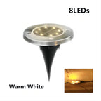 Solar LED Disk Lights – Waterproof Outdoor Landscape Path Lighting for Garden