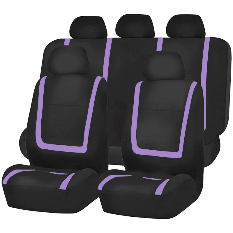 Universal Fabric Car Seat Covers – Breathable Polyester for Truck and SUV