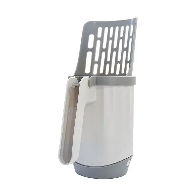 Cat Litter Scoop – Integrated Waste Bag Holder for Easy Pet Toilet Cleaning
