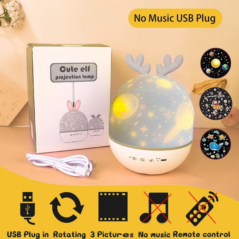 Rotating Galaxy Music Projector – Bluetooth LED Night Light for Kids Bedroom
