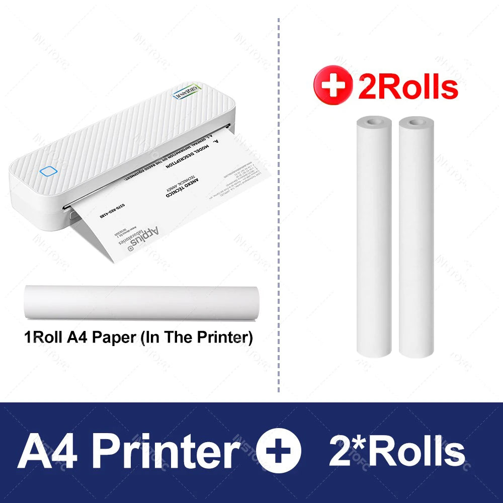 Portable A4 Thermal Printer – Bluetooth Photo and Document Maker for Office
