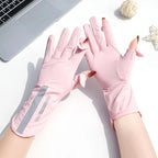 Ice Silk Sunscreen Gloves – UV Protection for Driving and Outdoor Cycling