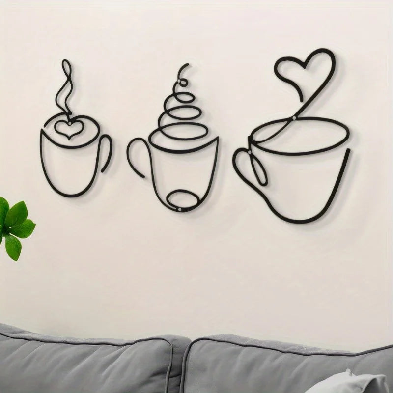 Metal Coffee Wall Art – Rustic Iron Signs for Coffee Shop Decor