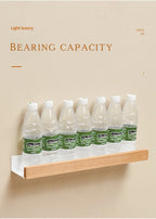 Corner Bathroom Shelf – Solid Wood Wall Mounted Organizer for Shower Storage