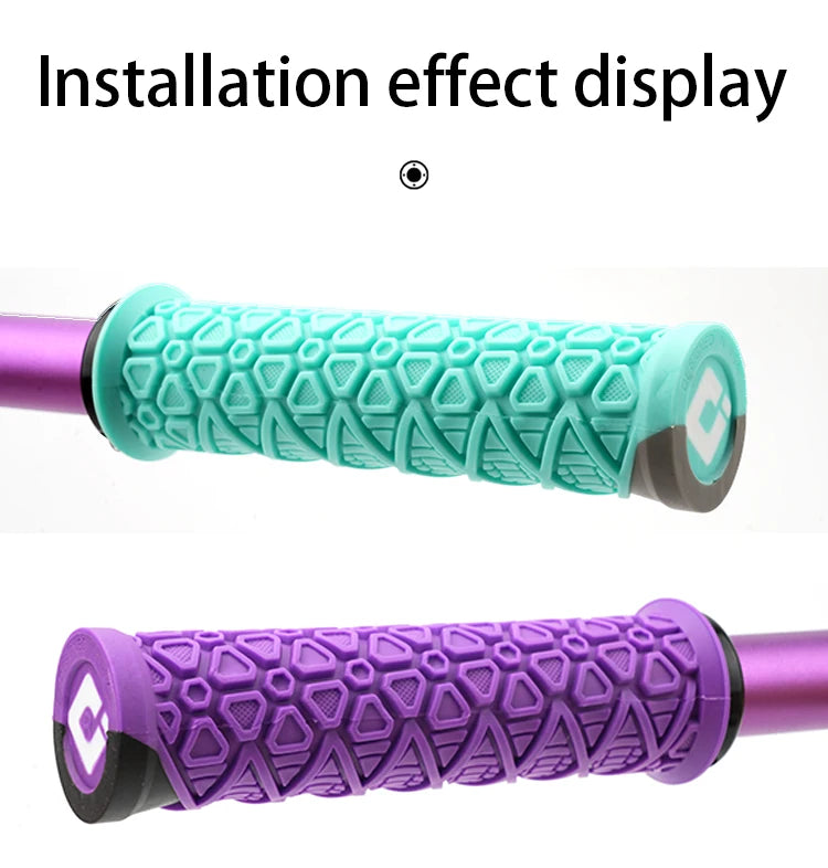Silicone MTB Lock-On Grips – Anti-Slip Shock Absorbing Handles for Downhill