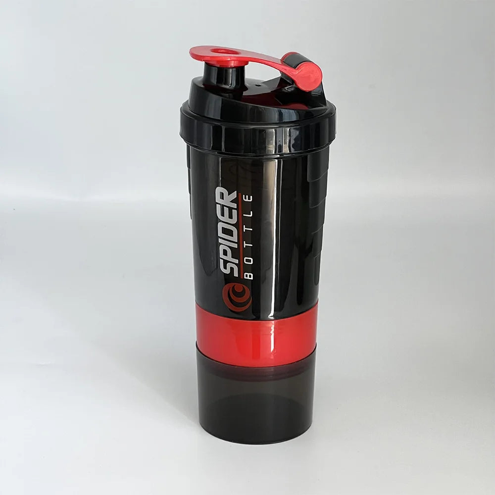 3-Layer Protein Shaker Bottle – Large Capacity Mixer Cup for Gym Fitness