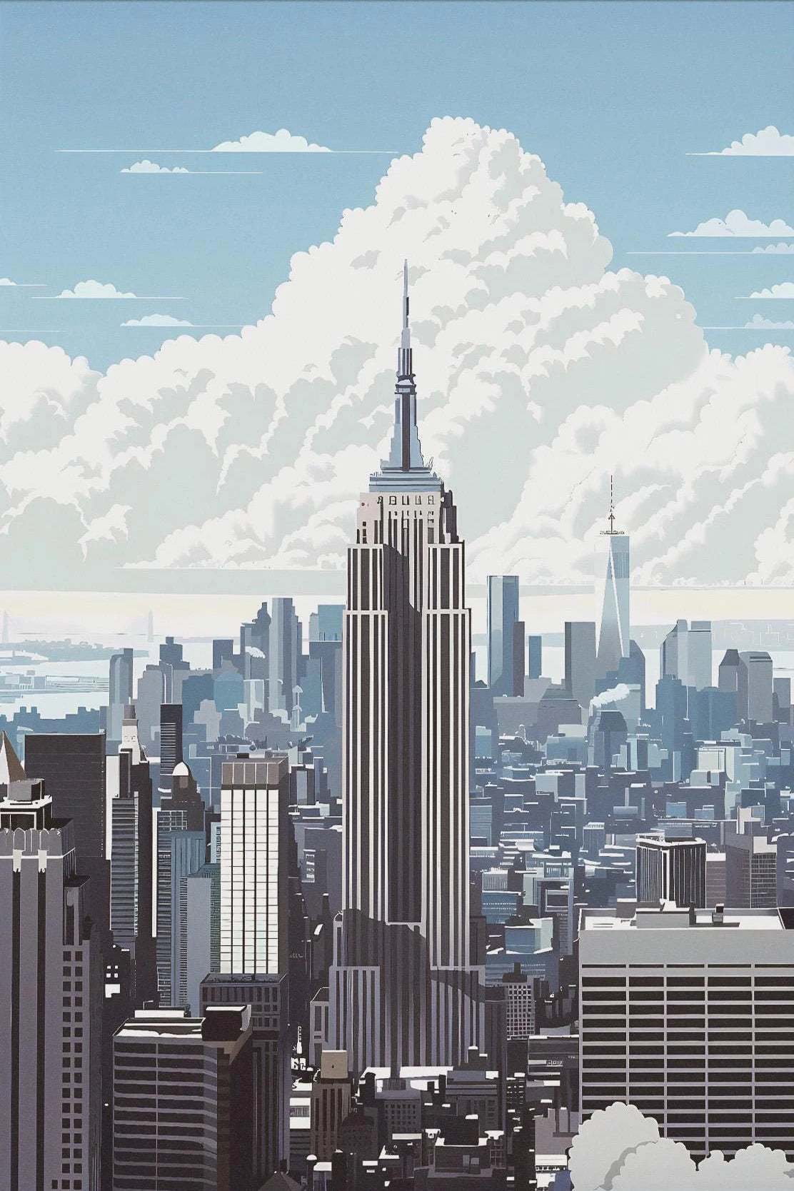 Modern Cityscape Canvas Print – Travel Landscape Wall Art for Home Decor