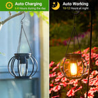 Solar LED Lantern – Waterproof Warm White Light for Outdoor Garden Decor