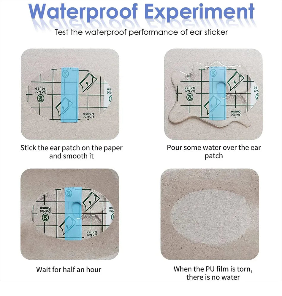 Waterproof Ear Stickers – Disposable Protective Shields for Swimming Showering