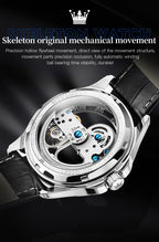 Automatic Skeleton Mechanical Watch – Transparent Leather Strap for Business Men