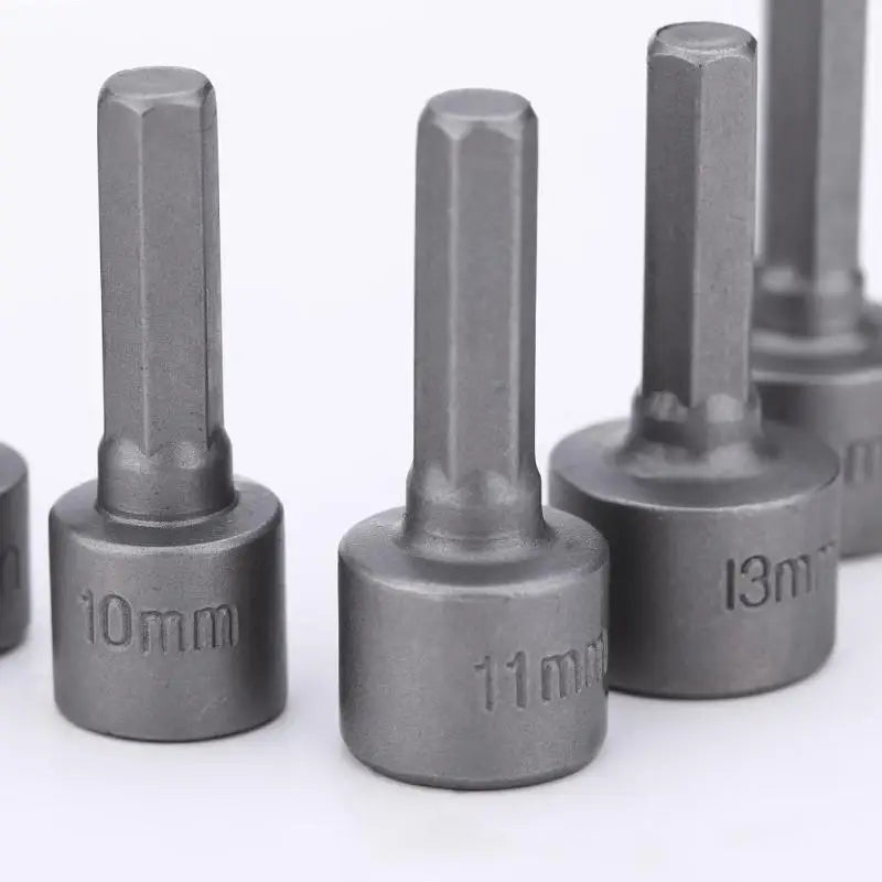 Hex Socket Nut Driver Set – 5mm-13mm Sleeve Nozzles for Mechanical Repairs