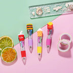 Cartoon Food Multi-Color Ballpoint Pens – Cute Stationery for School Office