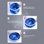 Collapsible Oxford Folding Bucket – Waterproof Portable Basin for Car Washing