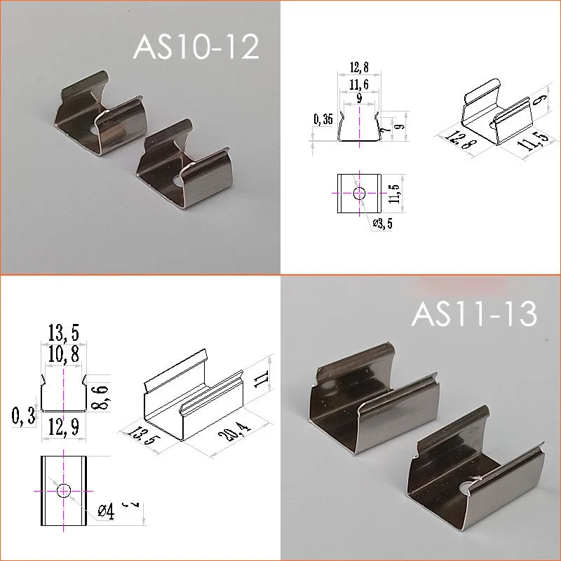 Stainless Steel LED Mounting Clips – Rigid Fixture for Outdoor Neon Strips