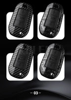 Carbon Fiber Car Key Case – Protective Fob Cover for Peugeot and Citroen