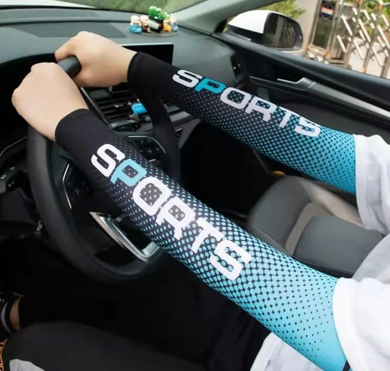 Ice Silk Arm Sleeves – UV Protection for Outdoor Cycling and Sports