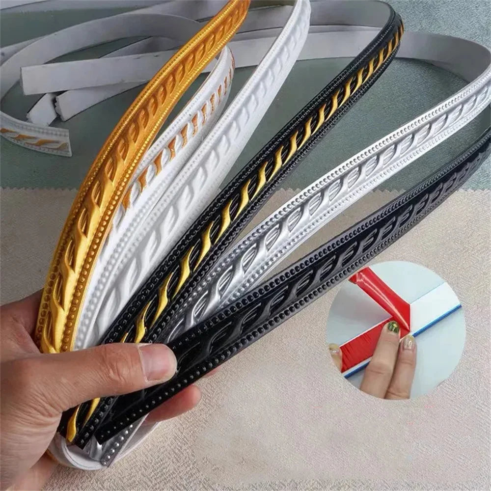 Faux Plaster PVC Trim – Waterproof Self-Adhesive Molding for Home Decor