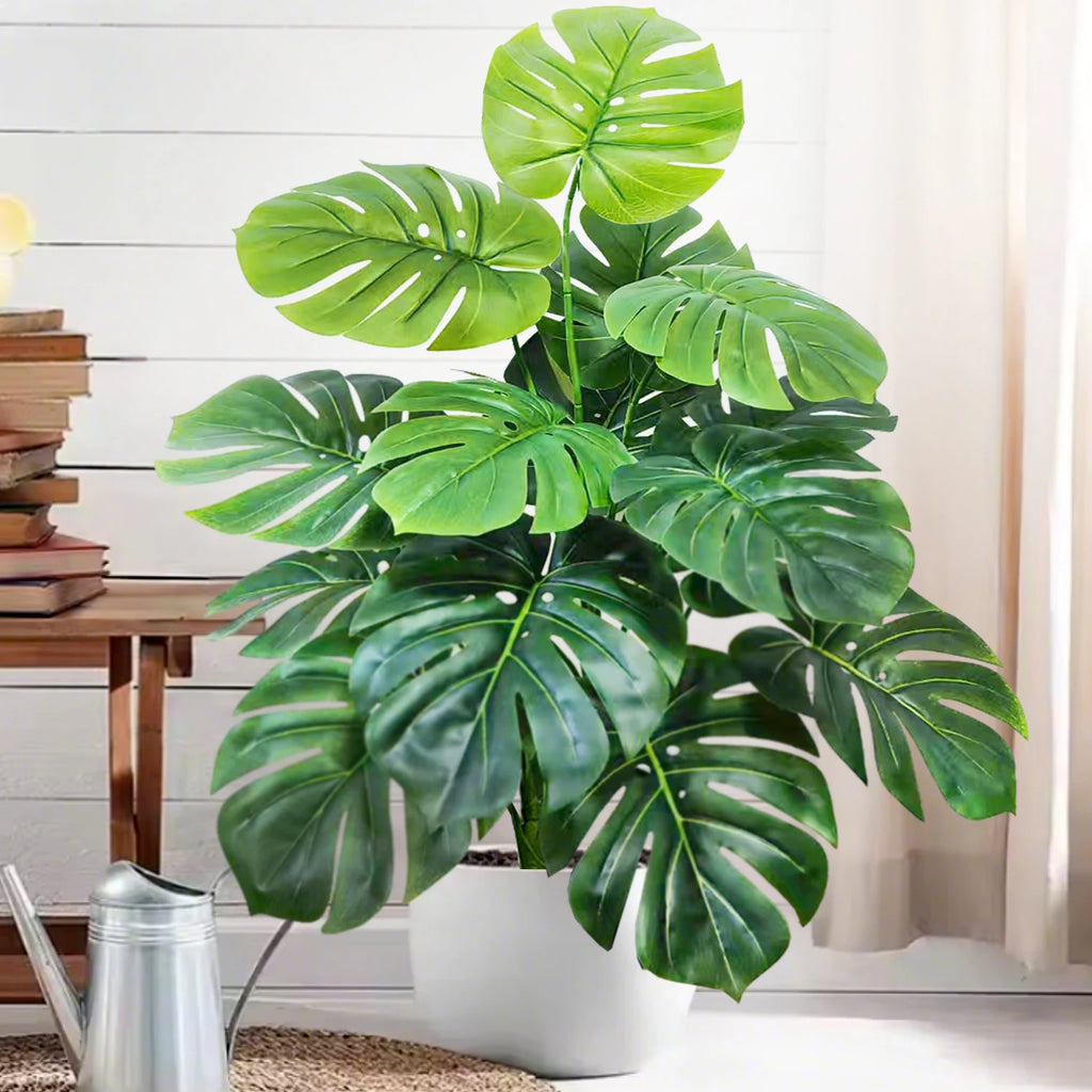 Artificial Tropical Leaf Plant – 60-103cm Potted Faux Greenery for Home Decor
