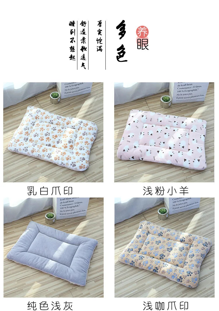 Double-Sided Plush Pet Mat – Warm Sleeping Bed for Cats and Small Dogs