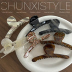 Elegant Shark Hair Claw – Large Vintage Metal Hairpin for Women