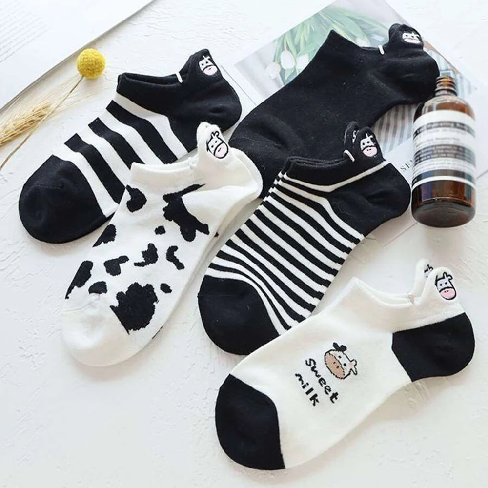 Cartoon Animal Ankle Socks – Cute Low Cut Cotton Hosiery for Women
