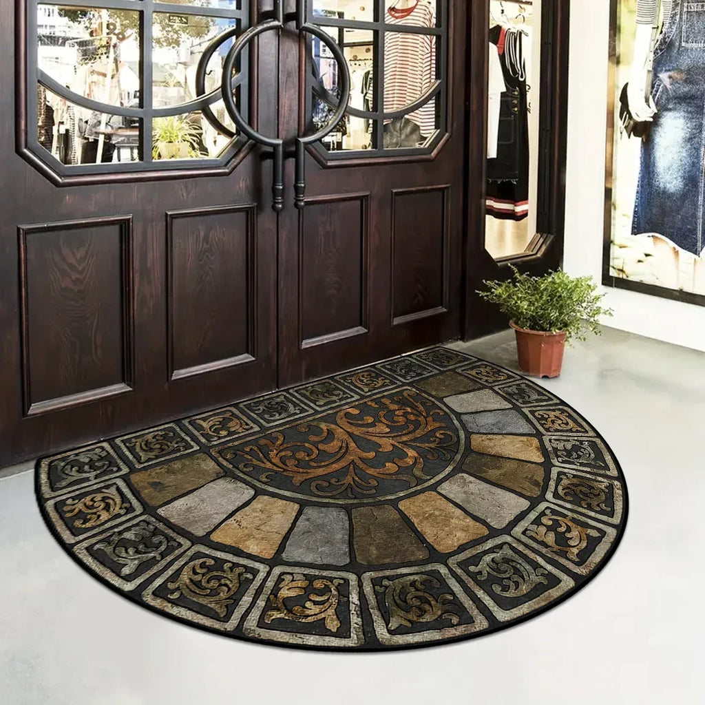 Retro Non-Slip Entrance Mat – Wear-Resistant Absorbent Rug for Home Decor