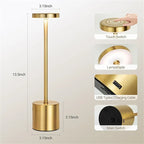 Rechargeable Table Lamp – Stepless Dimming Touch Light for Bedside Decor