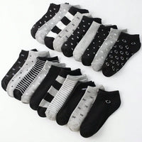 Matching Family Short Socks – Heart and Stripe Patterns for Daily Wear