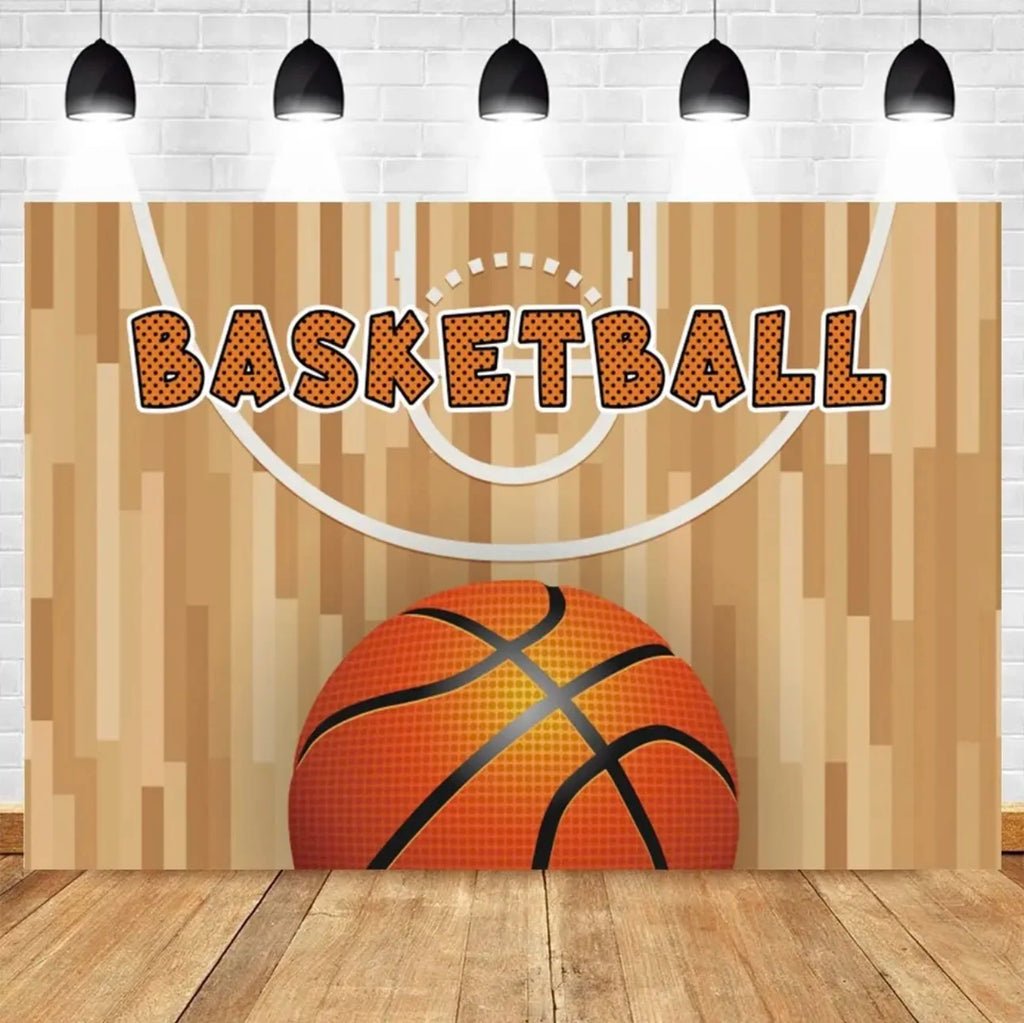 Basketball Stadium Photography Backdrop – Sport Theme for Kids Birthday Party