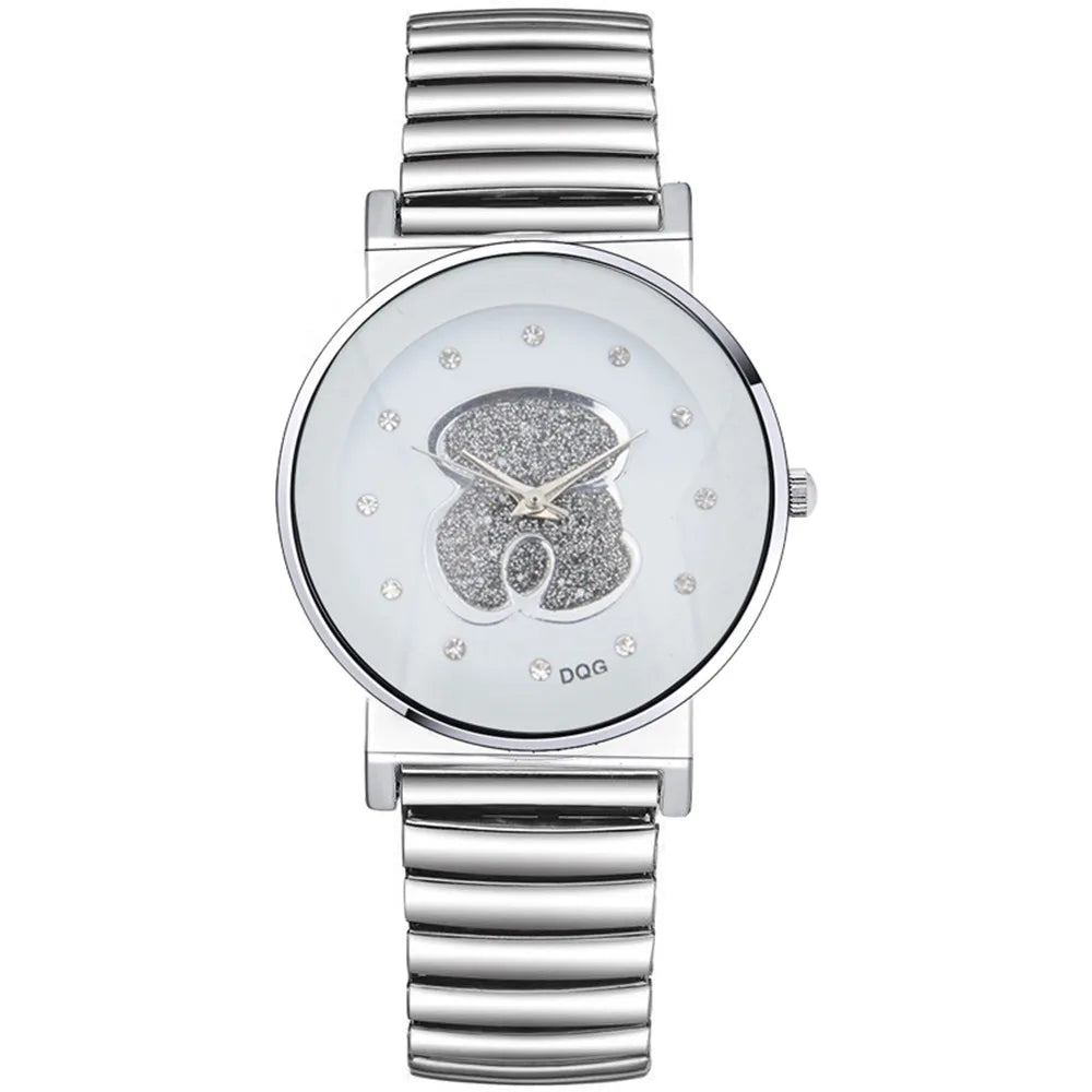 Bear Diamond Quartz Watch – Elegant Minimalist Wristwear for Women