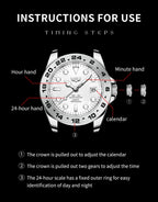 Luxury Steel Quartz Watch – Waterproof Military Sport Accessory for Men