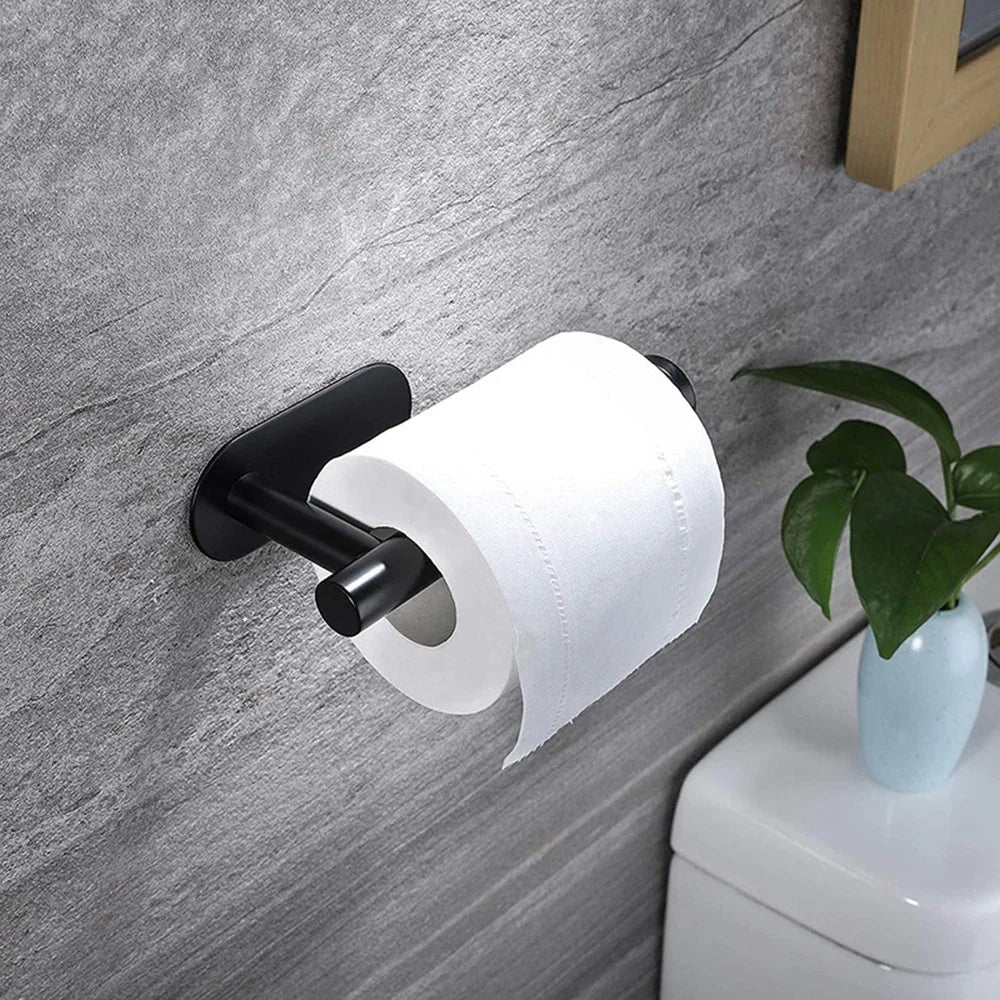 Adhesive Paper Towel Holder – Wall Mounted Rack for Kitchen and Bathroom