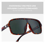 Oversized Polarized Rectangle Sunglasses – Vintage Steampunk for Men