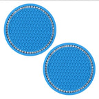 Bling Rhinestone Car Coasters – Anti-Slip Cup Holder Mats for Auto Interior