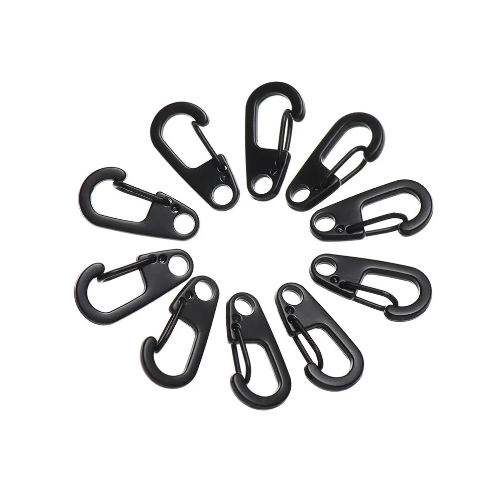 Mini Aluminium D-Ring Carabiner – Spring Clip for Outdoor Camping EDC Gear