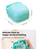 Silicone Pet Bathing Brush – Soft Massage Grooming Tool for Dog and Cat Cleaning