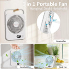 Portable Foldable Desk Fan – 5-Speed USB Rechargeable Fan for Office Home