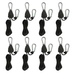 Camping Tent Rope Tensioners – Adjustable Ratchet Pulley for Awning Setup