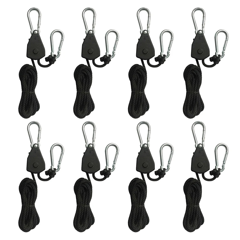 Camping Tent Rope Tensioners – Adjustable Ratchet Pulley for Awning Setup