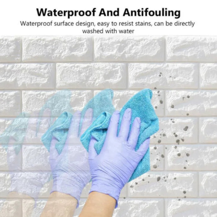 3D Self-Adhesive Brick Wallpaper – Peel and Stick Decor for Home DIY Projects