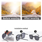 Polarized Clip-On Sunglasses – Square UV400 Lenses for Driving and Fishing