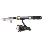 Telescopic Fishing Rod Combo – Carbon Fiber Kit with Spinning Reel and Bag