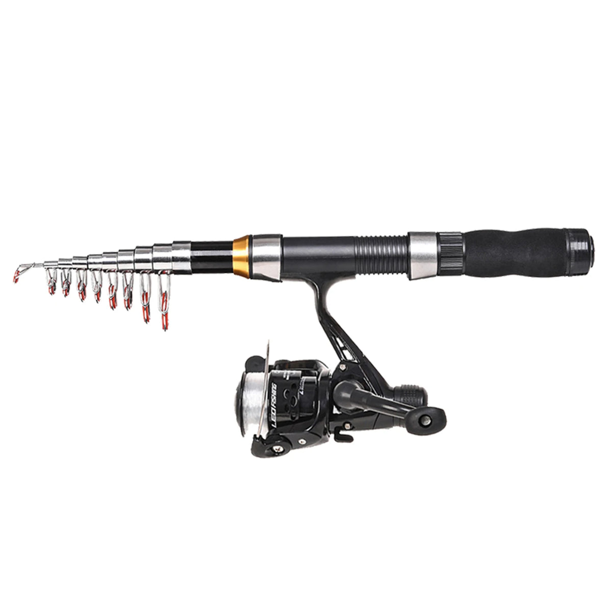 Telescopic Fishing Rod Combo – Carbon Fiber Kit with Spinning Reel and Bag