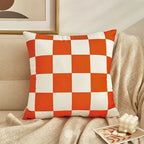 Checkerboard Plaid Cushion Cover – Retro Square Pillowcase for Home Decor
