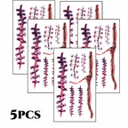 Realistic Fake Scar Tattoos – Bloody Wound Decals for Halloween Makeup