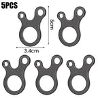 Aluminium Tent Rope Tensioner – 3-Hole Wind Cord Buckle for Camping Gear