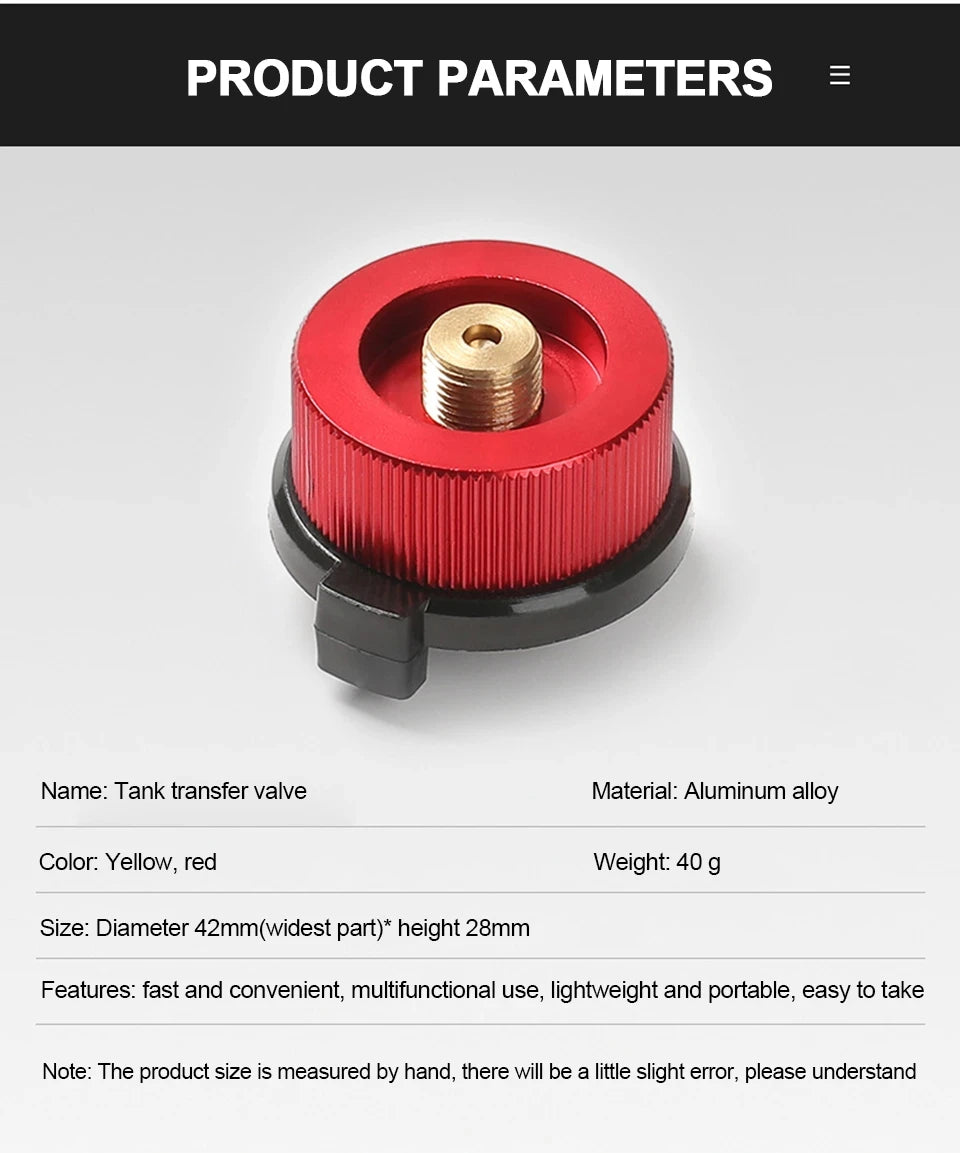 Camping Stove Adapter – Gas Cylinder Valve Converter for Outdoor Cooking