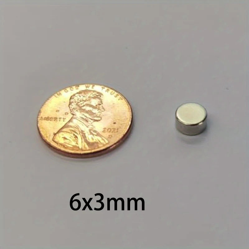 Small Round Disc Magnets – 6mm x 3mm Neodymium Magnets for DIY and Industrial