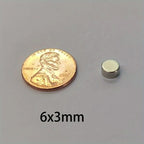 Small Round Disc Magnets – 6mm x 3mm Neodymium Magnets for DIY and Industrial